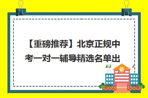 【重磅推荐】北京正规中考一对一辅导精选名单出炉_排名推荐