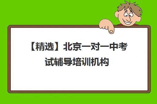 【精选】北京一对一中考试辅导培训机构(十强排名推荐)〔精选机构一览〕