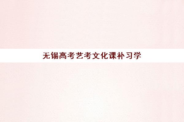 无锡高考艺考文化课补习学校培训机构哪个好一点？2025年最新排名解析、择校标准与成功案例全指南