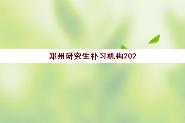 郑州研究生补习机构2025年报名情况如何？最新数据解读与择校指南