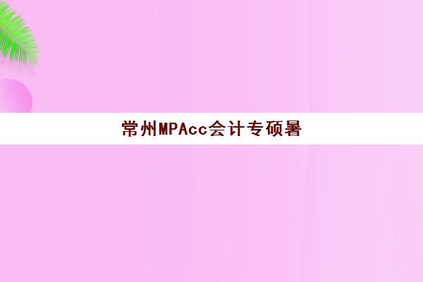 常州MPAcc会计专硕暑期集训课程培训机构哪个好一点？2025年通过率与课程质量全评测