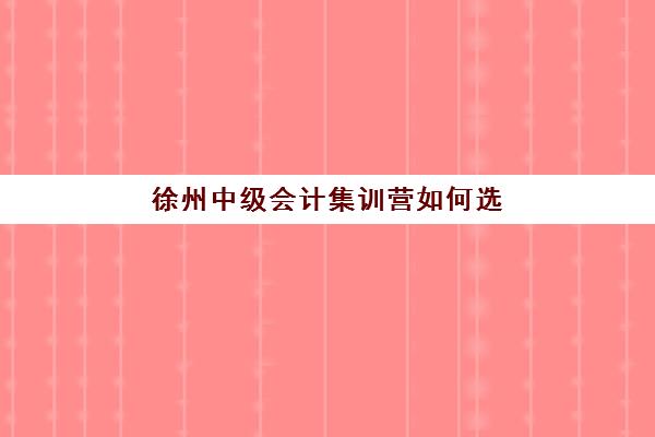 徐州中级会计集训营如何选？2025年十大机构特色课程与避坑指南