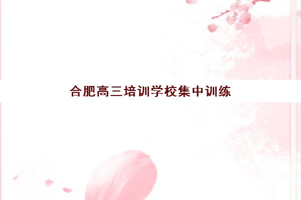 合肥高三培训学校集中训练营怎么样啊？全方位解析学大、新东方等机构课程特色与选择指南