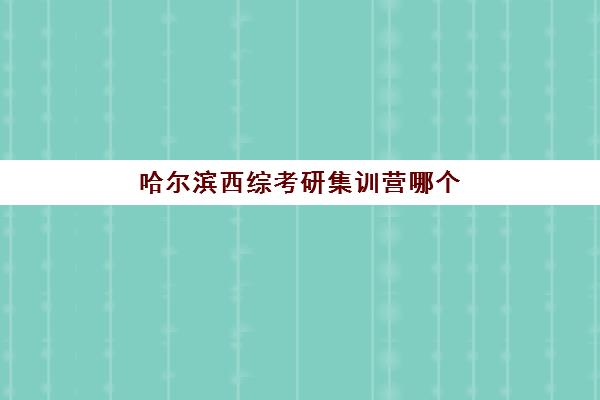 哈尔滨西综考研集训营哪个好？2025年最新排名与择校指南助你精准选择
