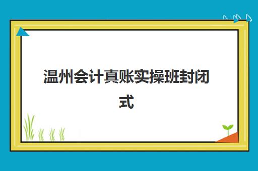 温州会计真账实操班封闭式集训营有哪些？2025年最新十大权威排名、课程特色与科学择校全攻略