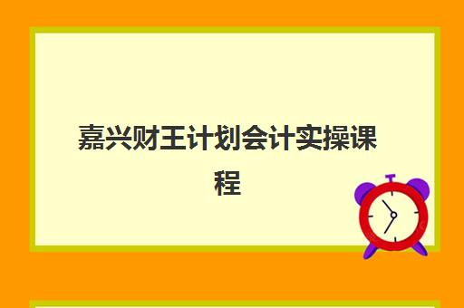 嘉兴财王计划会计实操课程2025年时间公布如何安排？最新课程表、报名指南与学习攻略全解析