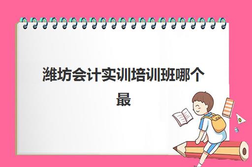 潍坊会计实训培训班哪个最好一点？2025年最新权威排名与科学择校全攻略