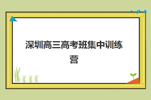 深圳高三高考班集中训练营有哪些机构可供选择？2025年最新权威机构排行榜、特色解析与科学择校指南全攻略