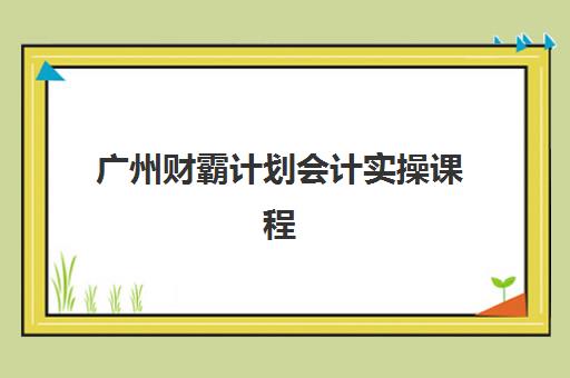 广州财霸计划会计实操课程如何选？五大机构核心竞争力全面剖析与择校指南